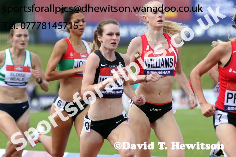 Womens 1500 metres, British Championships, Birmingham. Photo: David T. Hewitson/Sports for All Pics